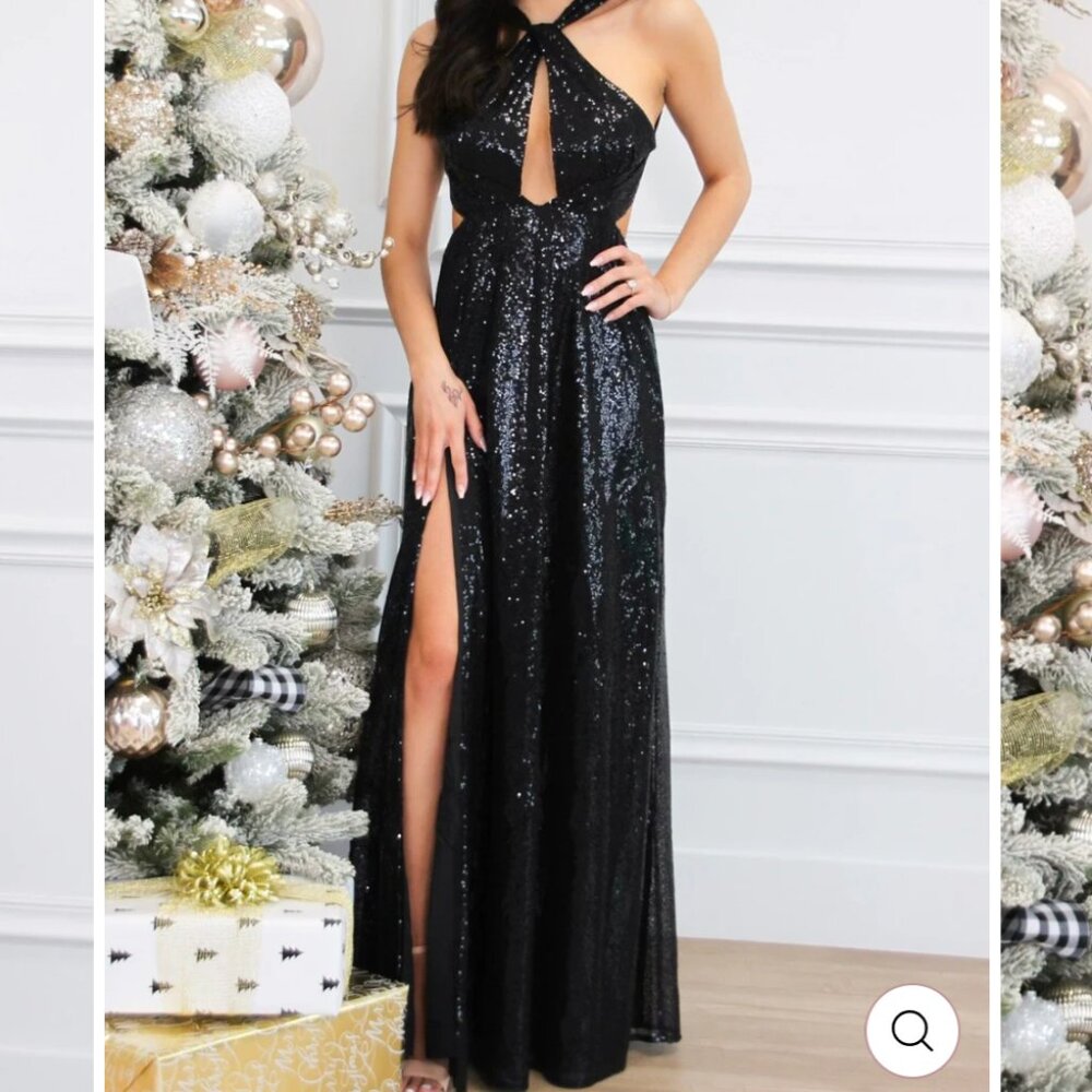 Black Sequin Dress